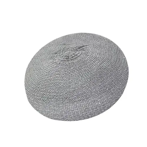 MOSSTYUS Women Lace Lightweight Beret Floral Hollow Out Hat Breathable French Beret Beanie Hat Cap for Spring Summer - 5