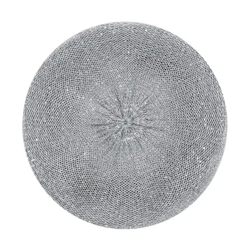 MOSSTYUS Women Lace Lightweight Beret Floral Hollow Out Hat Breathable French Beret Beanie Hat Cap for Spring Summer - 1