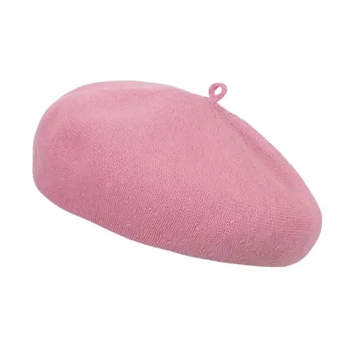 MOSSTYUS Women Lace Lightweight Beret Floral Hollow Out Hat Breathable French Beret Beanie Hat Cap for Spring Summer - MOSSTYUS