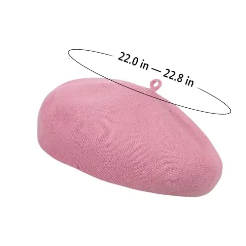 MOSSTYUS Women Lace Lightweight Beret Floral Hollow Out Hat Breathable French Beret Beanie Hat Cap for Spring Summer - 3