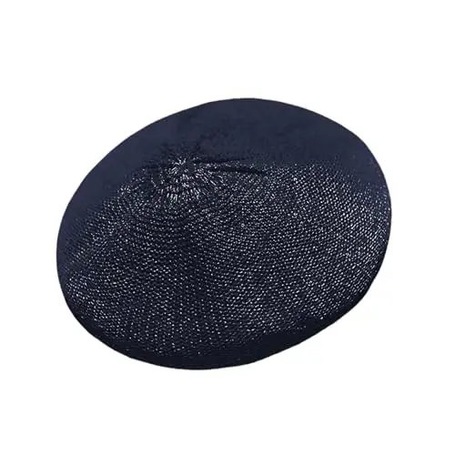 MOSSTYUS Women Lace Lightweight Beret Floral Hollow Out Hat Breathable French Beret Beanie Hat Cap for Spring Summer - 2