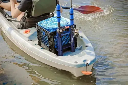 Mossy Oak Kayak Depolama Kasası Kuru Çanta, Balıkçılık Aksesuarları Kiti ve Olta Tutucu, 24 Parça, Süt Kasası, Mavi - 5