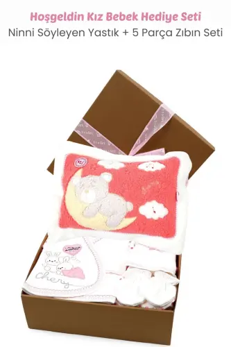 Most Liked Girl and Boy Baby Newborn Gift Products-Pink (Lullaby Singing Pillow) - 1