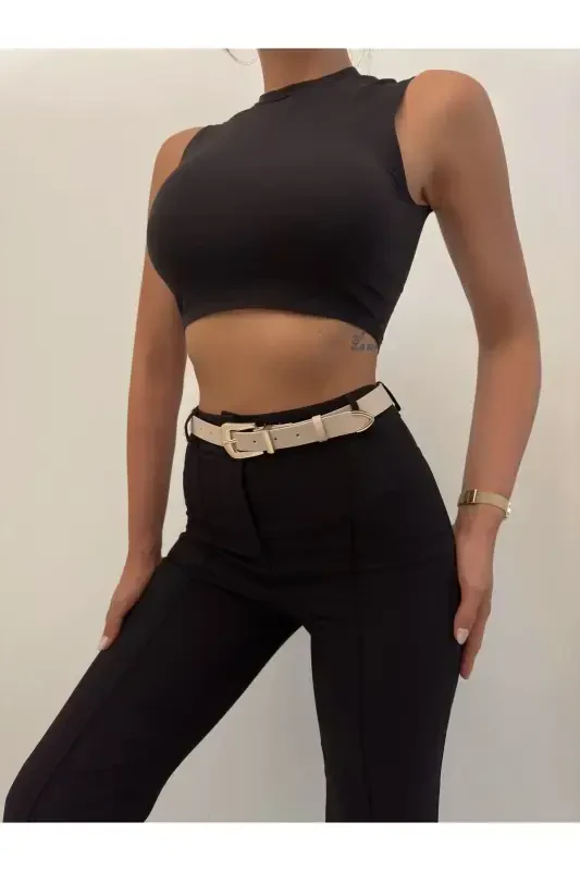 Мост Пряжка Наконечник Комплект Женский Брючный Ремень, Ремень для Куртки, Ремень для Платья, Ремень для Рубашки-Бежевый - 4