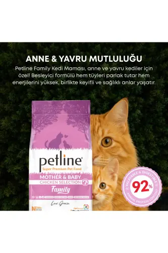 Mother & Baby Tovuq Go'shti bilan Kattalar va Kichkina Mushuklar uchun Oziq-ovqat 1,5 Kg - 3