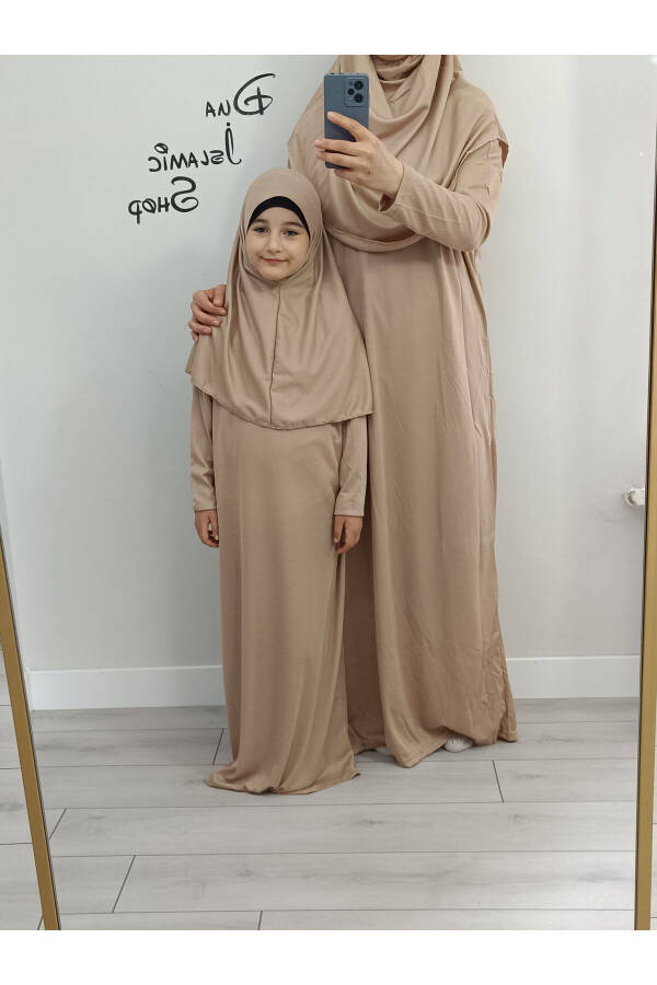 Mother Daughter One-Piece Prayer Dress Combination Prayer Mat 2 pieces (Sizes in Description) - 1