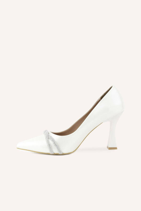 Mother-of-Pearl Embroidered Stiletto Wedding Shoes - 19