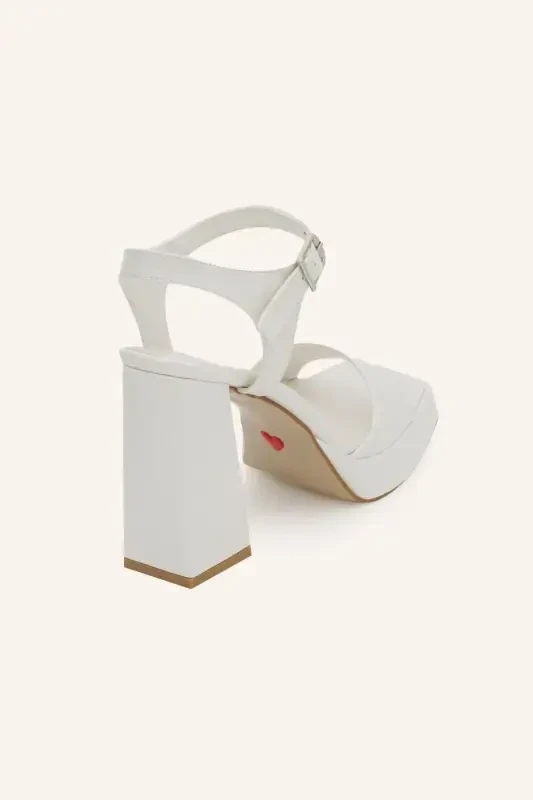 Mother-of-Pearl Margaret Heeled Bridal Shoes - 4