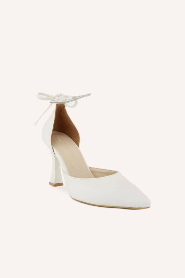 Mother-of-pearl Satin Elisya Heeled Bridal Shoes - 14