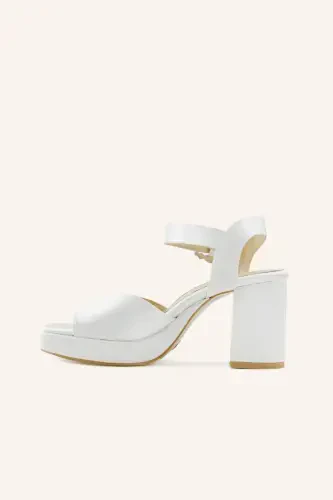 Mother-of-Pearl Satin So Vera Mini Heel Wedding Shoe - 3