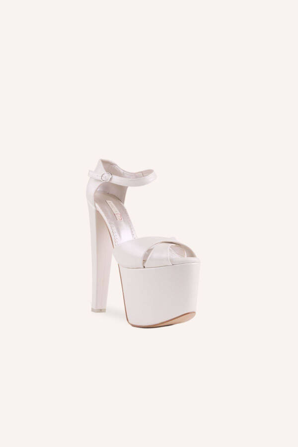 Mother-of-Pearl Sky Platform Heeled Bridal Shoes - 14