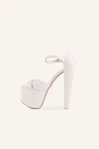 Mother-of-Pearl Sky Platform Heeled Bridal Shoes - 3