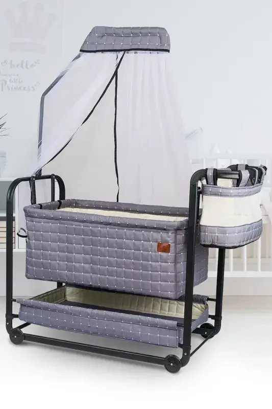 Mother Side Swinging Baby Cradle Portable Hammock Basket Crib Sapphire - BEBELOVV