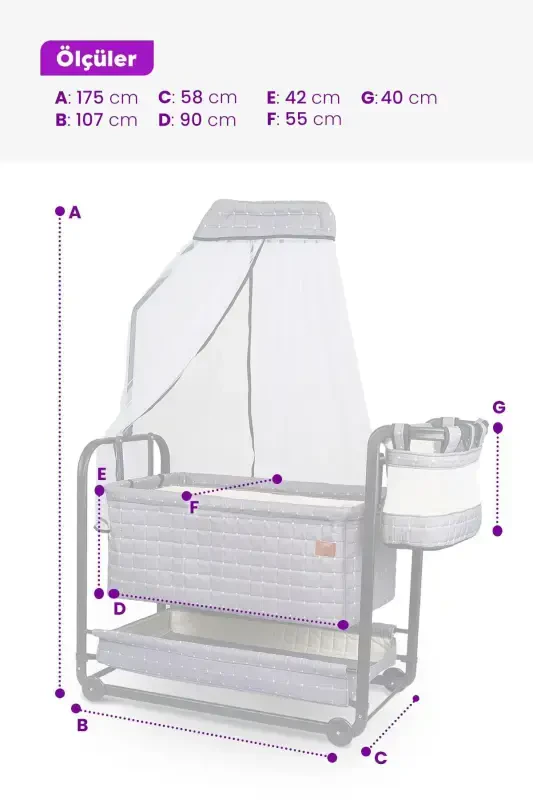 Mother Side Swinging Baby Cradle Portable Hammock Basket Crib Sapphire - 2