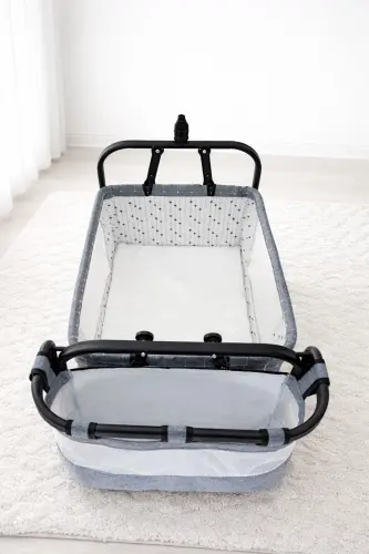 Mother Side Swinging Baby Cradle Portable Hammock Basket Crib Sapphire - BEBELOVV (1)