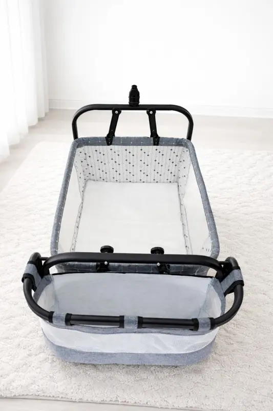 Mother Side Swinging Baby Cradle Portable Hammock Basket Crib Sapphire - 2