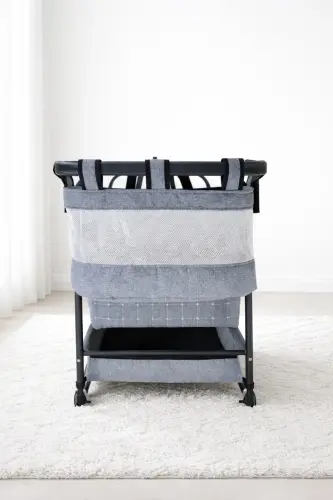 Mother Side Swinging Baby Cradle Portable Hammock Basket Crib Sapphire - 3