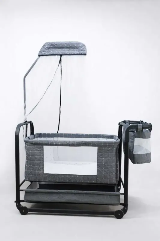 Mother Side Swinging Baby Cradle Portable Hammock Basket Crib Sapphire - 4