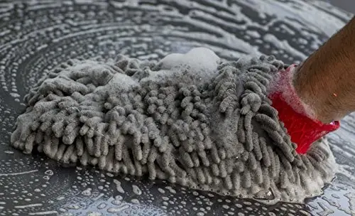 MOTHERS 968801 Premium Chenille Car Wash Mitt - Scratch & Lint Free - 3