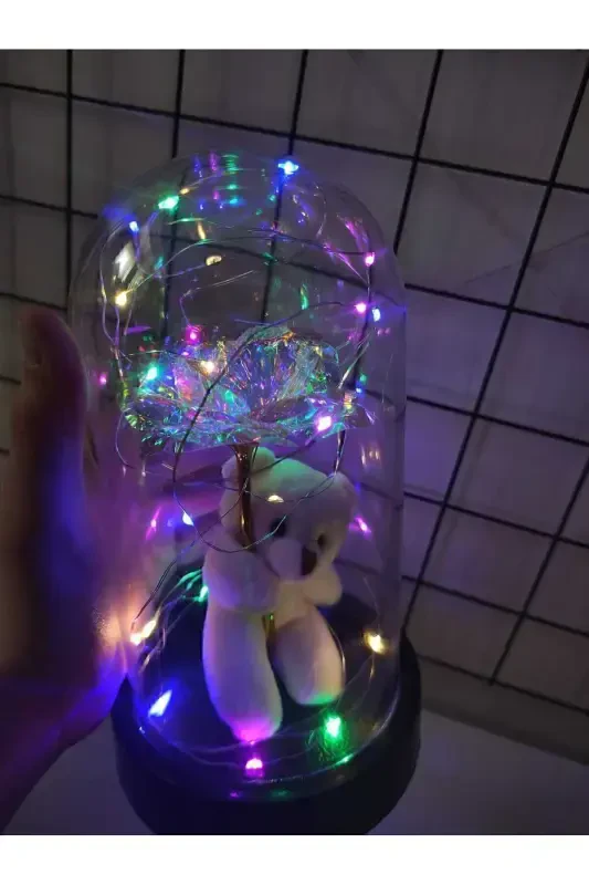 Mother's Day Gift Box with LED Eternal Rose and Teddy Bear, Birthday Gift for Loved Ones - 6