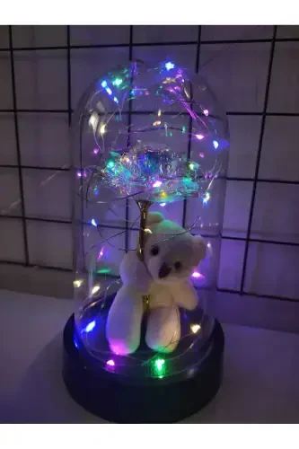 Mother's Day Gift Box with LED Eternal Rose and Teddy Bear, Birthday Gift for Loved Ones - 7