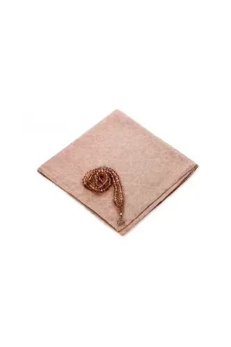 Mother's Day Special Boxed Set Prayer Rug Cover Rosary Brown-Brown - İHVAN (1)