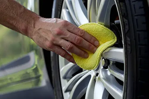 Mothers Microfiber Polishing Pad and Cleaning Pads for Car Detailing, 5 Inch Diameter, Yellow, 6 Pack - 4