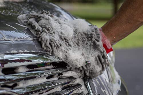 MOTHERS Premium Chenille Avtomobil Yuvish Qo'lqopi, Chizishsiz va Toshsiz, 2 ta Paket - 3