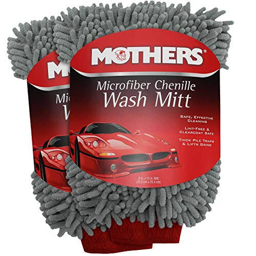 MOTHERS Premium Chenille Avtomobil Yuvish Qo'lqopi, Chizishsiz va Toshsiz, 2 ta Paket - 6