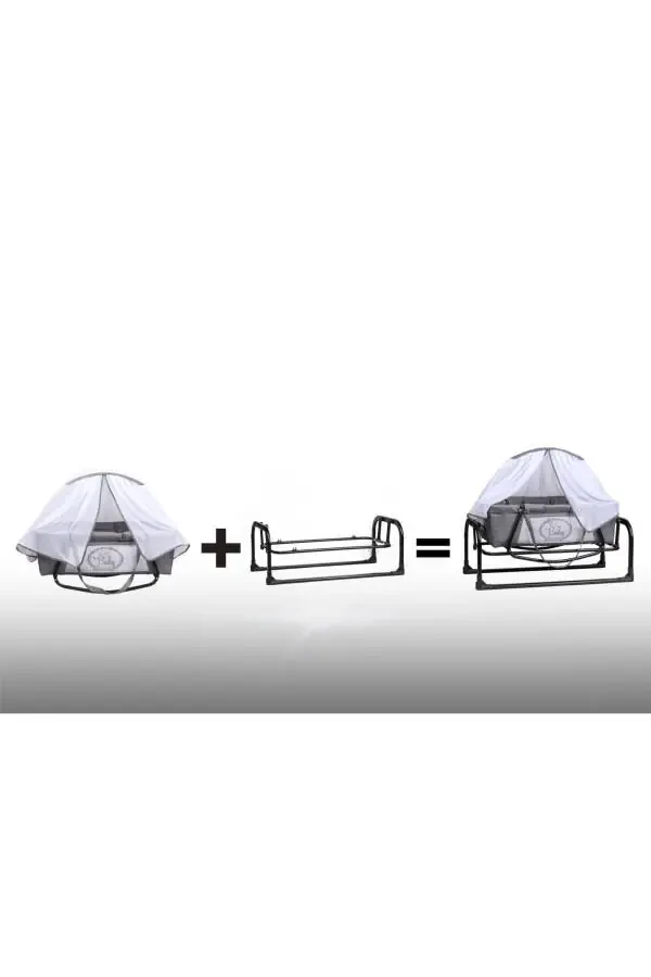 Mother's Side Luxury Crib Linen Fabric Tulle Portable 3 P - 4