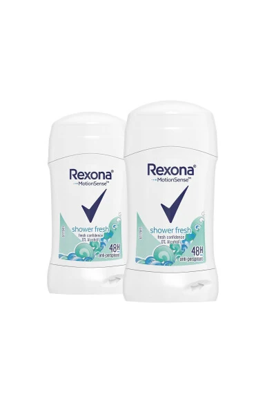 Motion Sense Ayollar uchun Stick Deodorant Shower Fresh 48 soat Himoya 40 g X 2 dona - REXONA (1)