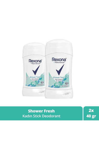 Motion Sense Ayollar uchun Stick Deodorant Shower Fresh 48 soat Himoya 40 g X 2 dona - 1