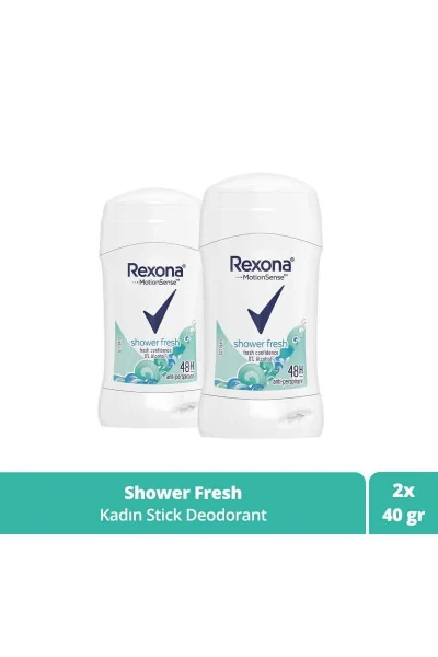Motion Sense Women's Stick Deodorant Shower Fresh 48 Hour Protection 40 g X 2 Pack - REXONA