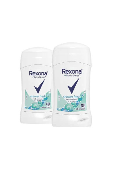 Motion Sense Women's Stick Deodorant Shower Fresh 48 Hour Protection 40 g X 2 Pack - 10