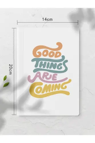 Motivating Unlined Notebook Set - 4 Pieces - 14cm*20cm - 64 Pages-Colorful VIII - 3