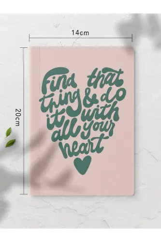 Motivating Unlined Notebook Set - 4 Pieces - 14cm*20cm - 64 Pages-Colorful VIII - 4