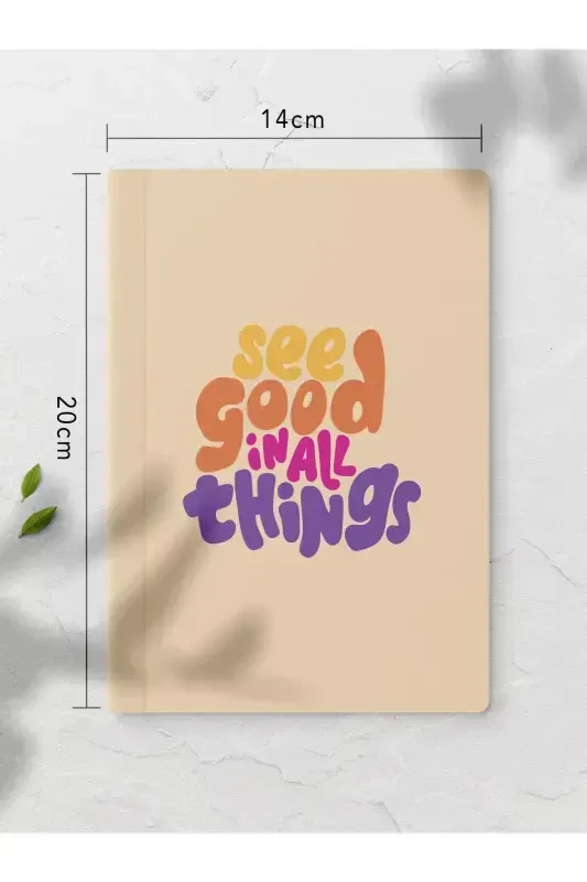 Motive Edici Çizgisiz Defter Seti - 4 Adet - 14cm*20cm - 64 Sayfa-Renkli VIII - 6