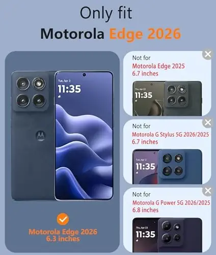 FNTCASE for Motorola Edge 2026 Case, Fit for Magsafe, Screen Protector | Anti Yellowing Magnetic Back, 14FT Military Grade Drop Protection, Shockproof Protective Phone Cover, Transparent - 2