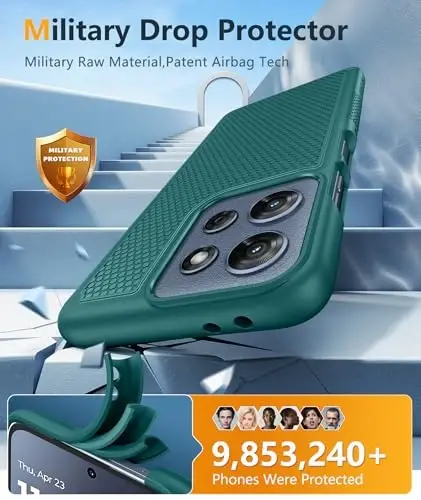 FNTCASE for Motorola Moto G-5G-2025 Case: Moto G Power 2025 Case Dual Layer Protective Heavy Duty Cell Phone Cover Shockproof Rugged with Non Slip Textured - Military Protection Bumper for Moto G 2025 - 4