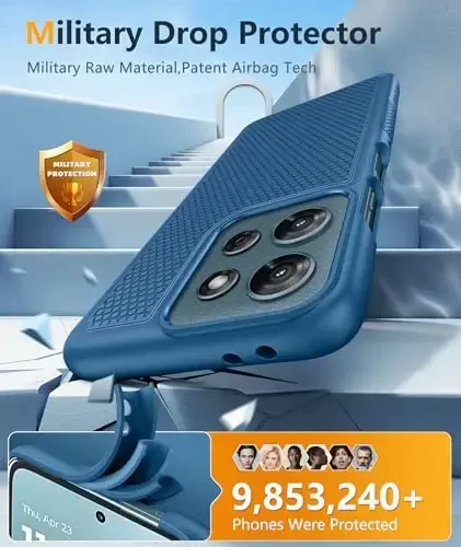 FNTCASE for Motorola Moto G-5G-2025 Case: Moto G Power 2025 Case Dual Layer Protective Heavy Duty Cell Phone Cover Shockproof Rugged with Non Slip Textured - Military Protection Bumper for Moto G 2025 - 4