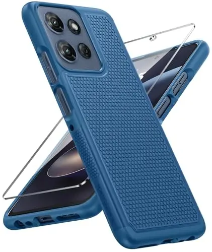 FNTCASE for Motorola Moto G-5G-2025 Case: Moto G Power 2025 Case Dual Layer Protective Heavy Duty Cell Phone Cover Shockproof Rugged with Non Slip Textured - Military Protection Bumper for Moto G 2025 
