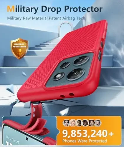 FNTCASE for Motorola Moto G-5G-2025 Case: Moto G Power 2025 Case Dual Layer Protective Heavy Duty Cell Phone Cover Shockproof Rugged with Non Slip Textured - Military Protection Bumper for Moto G 2025 - 4