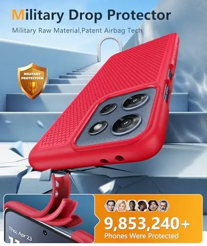 FNTCASE for Motorola Moto G-5G-2025 Case: Moto G Power 2025 Case Dual Layer Protective Heavy Duty Cell Phone Cover Shockproof Rugged with Non Slip Textured - Military Protection Bumper for Moto G 2025 - 4