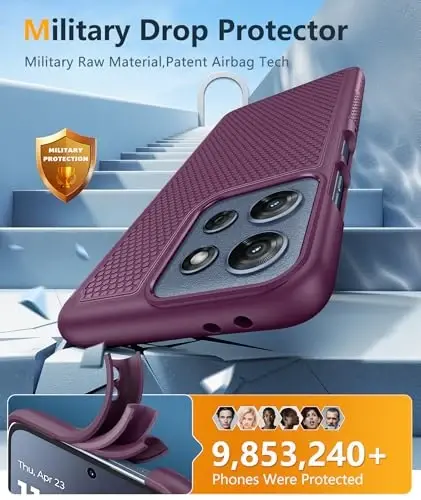 FNTCASE for Motorola Moto G-5G-2025 Case: Moto G Power 2025 Case Dual Layer Protective Heavy Duty Cell Phone Cover Shockproof Rugged with Non Slip Textured - Military Protection Bumper for Moto G 2025 - 4
