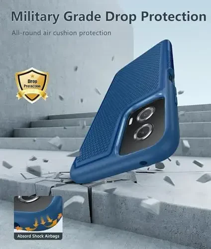Motorola Moto G-Power-5G-2024 uchun FNTCASE g'ilofi: Ikki qatlamli himoya, og'ir yuk ko'taruvchi mobil telefon qopqog'i, zarbaga chidamli, sirpanmaydigan to'qimali orqa - Harbiy himoya bamperi - 2024, 6,7 dyuym - 4