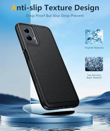 Motorola Moto G-Power-5G-2024 uchun FNTCASE g'ilofi: Ikki qatlamli himoya, og'ir yuk ko'taruvchi mobil telefon qopqog'i, zarbga chidamli, sirpanmaydigan teksturali orqa tomoni bilan mustahkam - Harbiy himoya bamperi - 2024, 6,7 dyuym - 5