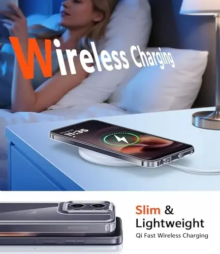 Motorola Moto G-Power-5G-2026 uchun FNTCASE g'ilofi: Moto G Power 2025 uchun shaffof, yupqa, sarg'aymaydigan mobil telefon g'ilofi: Mustahkam, zarbalarga chidamli himoya bamperli shaffof g'iloflar (Shaffof) - 5