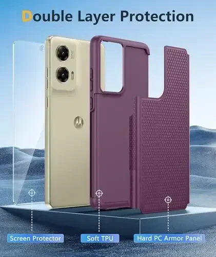 FNTCASE for Motorola Moto G-Stylus-5G-2024 Case: Dual Layer Protective Heavy Duty Cell Phone Cover Shockproof Rugged with Non Slip Textured Back - Military Protection Bumper Tough - 2024, 6.7 inch - 3