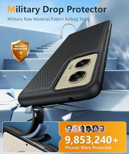 FNTCASE for Moto G Stylus 5G 2024 Case: 14FT Military Grade Drop Protection with Screen Protector Shockproof Rugged Anti-Slip Sweat-Resistant Matte Dual Layer Daily Cover, 6.7 inch - 4
