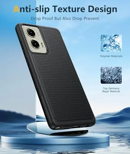 FNTCASE for Moto G Stylus 5G 2024 Case: 14FT Military Grade Drop Protection with Screen Protector Shockproof Rugged Anti-Slip Sweat-Resistant Matte Dual Layer Daily Cover, 6.7 inch - 5